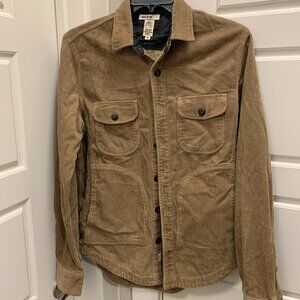 Hiroki Casual Brown Corduroy Button Up